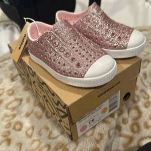 Brand new pink glitter natives